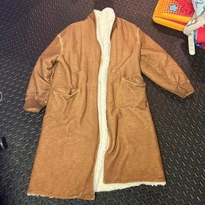 Something Navy Reversible Teddy Sherpa Coat size M